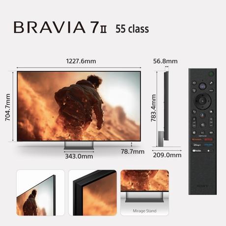 Sony 139 cm (55 inch) Bravia Tru RGB UHD Smart LED Google TV, Black, 55XR70M2-3