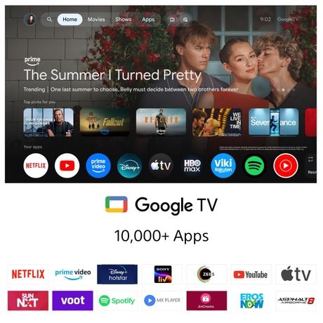 Sony 139 cm (55 inch) Bravia Tru RGB UHD Smart LED Google TV, Black, 55XR70M2-5