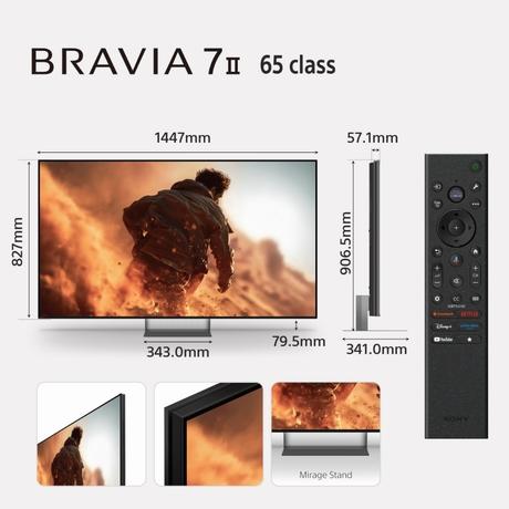 Sony 164 cm (65 inch) Bravia Tru RGB UHD Smart LED Google TV, Black, 65XR70M2-8