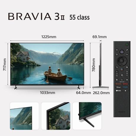 Sony 139 cm (55 inch) 4K Ultra HD Bravia 3 Smart TV, 55XR35M2-3