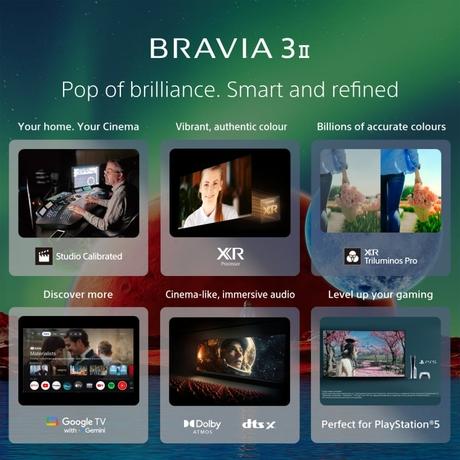 Sony 215 cm (85 inch) 4K Ultra HD Bravia 3 Smart TV, 85XR35M2-17
