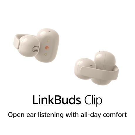 SONY WF-LC900 LinkBuds Clip Open-Ear Truly Wireless Earbuds, Comfortable & Secure Fit, Lightweight Clip-On Design, Touch Controls, Greige-2