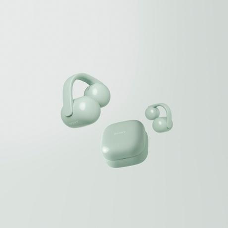 SONY WF-LC900 LinkBuds Clip Open-Ear Truly Wireless Earbuds, Comfortable & Secure Fit, Lightweight Clip-On Design, Touch Controls, Green-1