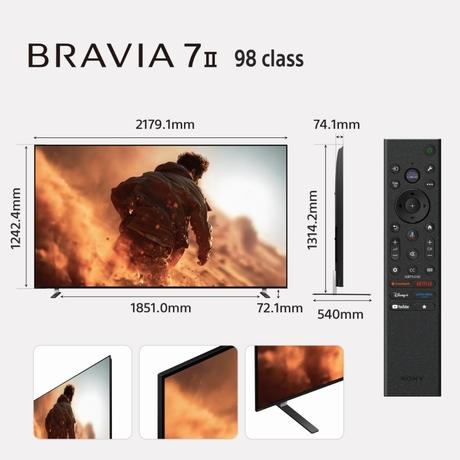Sony 248 cm (98 inches) UHD Bravia True RGB Smart TV, 98XR70M2-3