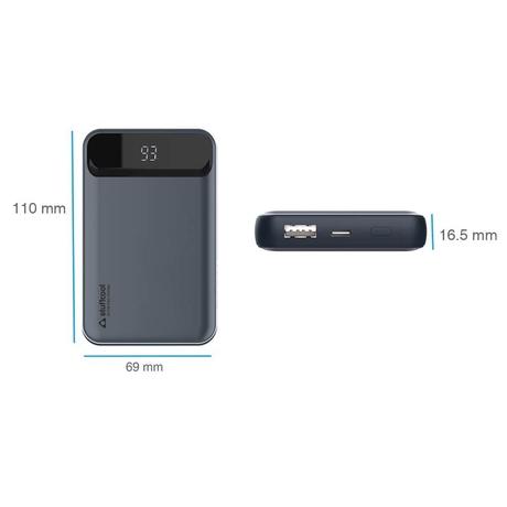 Stuffcool 10000 mAh Power Bank, PB9018W Grey-5