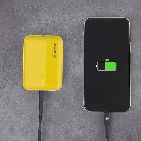 Stuffcool 10000 mAh Power Bank, Palm Smallest Yellow-4