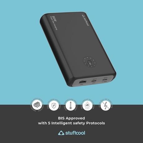 Stuffcool 20000 mAh Power Bank, Superpower Black-3