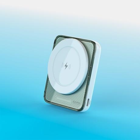 Stuffcool Lucid 5000 mAh MagSafe Power Bank, White-1