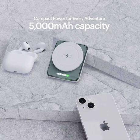 Stuffcool Lucid 5000 mAh MagSafe Power Bank, White-5