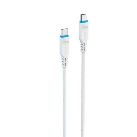 Stuffcool Tug Type C To Type C 100 W E-Mark 120 cm (1.2 m) PET Braided Power Cable,White-0