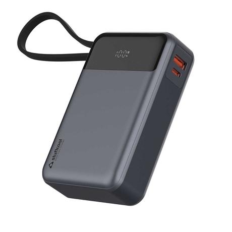 Stuffcool Giga 20000 mAh Power Bank with Type-C Cable, Black-1
