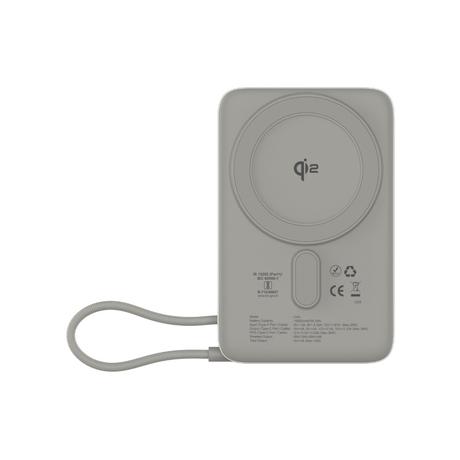 Stuffcool Odin 10000 mAh Qi2 Wireles Power Bank with Type C Cable, Silver-0