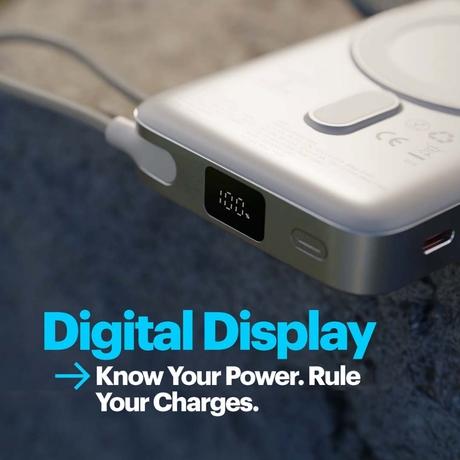 Stuffcool Odin 10000 mAh Qi2 Wireles Power Bank with Type C Cable, Silver-11