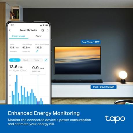 TP-Link Tapo P110 Mini 16A Smart Wi-Fi Plug, Energy Monitoring-2