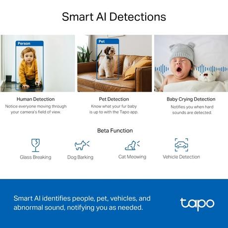 TP-Link Tapo C220 Pan/Tilt Smart Ai 2K 4Mp Qhd 1440P Home Security Wi-Fi Camera-4