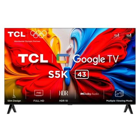 TCL 108 cm (43 inches) Full HD QLED Google TV, 43S5K, Black-0