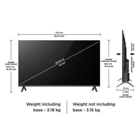 TCL 81.28 cm (32 inch) HD QLED Google TV, 32V4C, Black-7