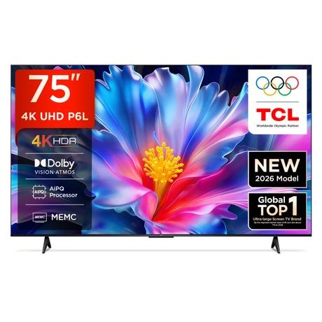 TCL 75P6L 190.5 cm (75 inch) Ultra HD Google TV, Black-0