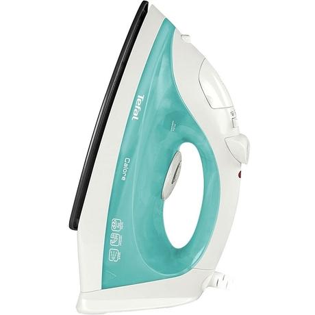 Tefal Calore, 1300 Watts, Steam Iron, 150 ML Water Tank Capacity, Non-Stick Soleplate, Green and White-1