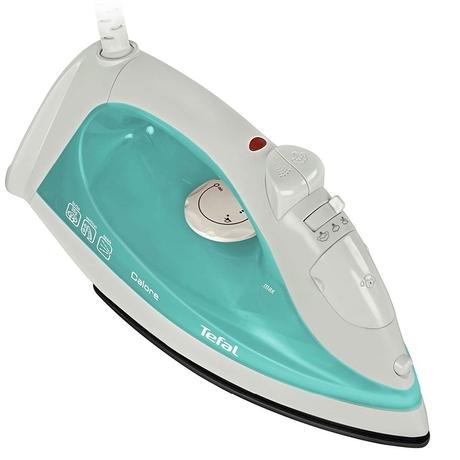 Tefal Calore, 1300 Watts, Steam Iron, 150 ML Water Tank Capacity, Non-Stick Soleplate, Green and White-2