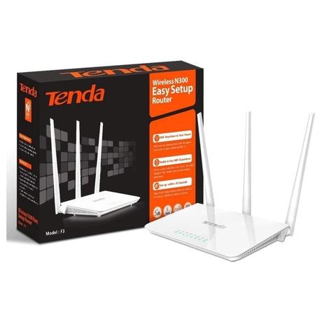 Tenda F3 300Mbps Wireless Router with 3 External Antennas - White-5