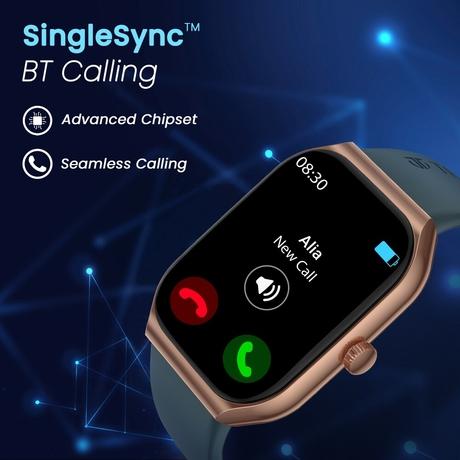 Titan Smart 3 Premium Metal Smartwatch with 4.97 cm (1.96 inch) Super AMOLED Display, BT Calling, 100+ Sports Modes, Alexa Built-in, IP68 Water Resistance & NitroFast Charging, Dull Gold (Beige)-2