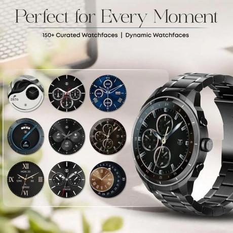 Titan Smart HERITAGE Smartwatch with 3.63 cm (1.43 inch) AMOLED Display, Black+Rose Gold-5