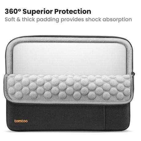 Tomtoc Defender Laptop Sleeve for Up to 35.56 cm (14 Inch) Laptop with Safeguard Laptop Bottom Corner, Black A13-C01D01-7