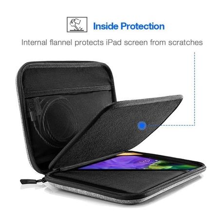 Tomtoc Hardshell Tablet Case for iPad Air/Pro with 360 Degree Superior Protection, Grey A06-002G-7