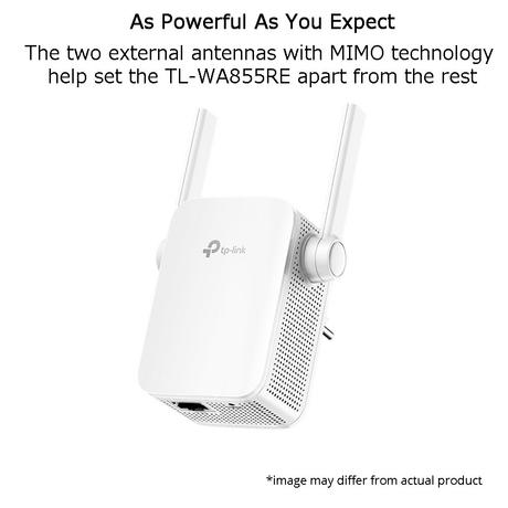 TP-Link TL-WA855RE N300 Universal Wireless Range Extender, Broadband/WiFi Extender, Wi-Fi Booster/Hotspot with 1 Ethernet Port and 2 External Antennas, Plug and Play, Built-in Access Point Mode-5