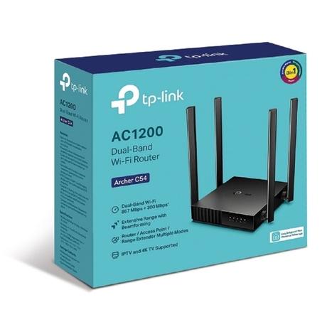 TP-Link Archer C54 AC1200 Dual Band Wi-Fi Router 1200 Mbps Wireless WiFi Speed Multi-Mode 4 Antennas Parental Controls Guest Network 2.4 GHz-4