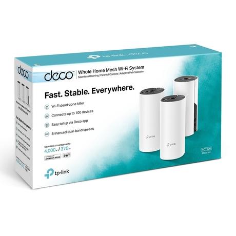 TP-Link Deco M4 (3-Pack) AC1200 Whole Home Mesh Wi-Fi System, Seamless Roaming and Speedy , Work with Amazon Echo/Alexa, Router and Wi-Fi Booster, Parent Control Router White-8