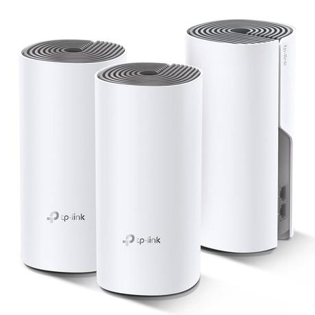TP-Link Deco E4 1 to 2 Gbps Whole Home Mesh Wi-Fi System, Seamless Roaming and Speedy (AC1200) for Large Home, Work with Amazon Echo/Alexa, Router and WiFi Booster Replacement, Parent Control Router, Pack of 3-2