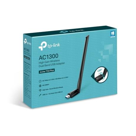 TP-LINK AC1300 High Gain USB 3.0 Wi-Fi Dongle, Wireless Dual Band MU-MIMO WiFi Adapter with High Gain Antenna, Supports Windows 11/10/8.1/8/7/XP/Mac OS 10.9-10.15 (Archer T3U Plus)-3