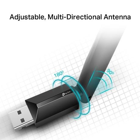 TP-Link AC600 WiFi Wireless Network USB Adapter for Desktop PC with 2.4GHz/5GHz High Gain Dual Band 5dBi Antenna Wi-Fi, Supports Windows 11/10/8.1/8/7/XP, Mac OS 10.15 and earlier (Archer T2U Plus)-5