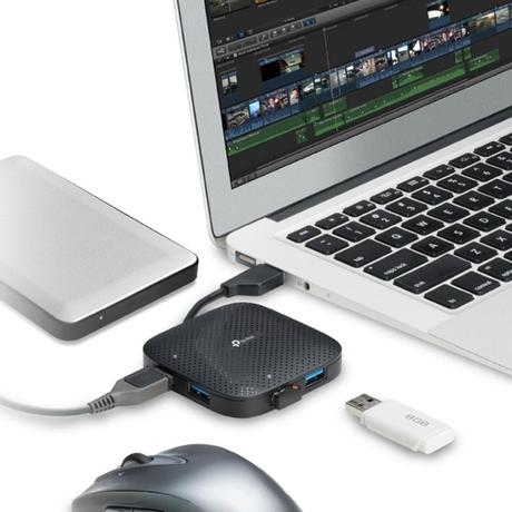 TP-Link UH400 USB 3.0 4-Port Portable Data Hub Compatible with Windows, Mac OS X and Linux Systems (Black)-4