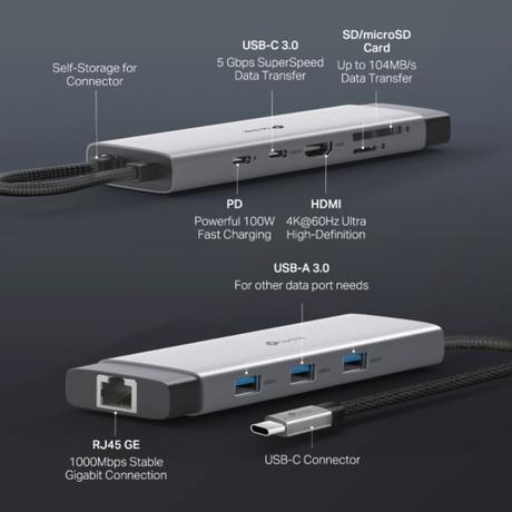 TP-Link UH9120C 9-in-1 USB-C Hub Docking Station with 4K Display Port and Power Delivery-3