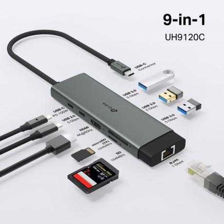 TP-Link UH9120C 9-in-1 USB-C Hub Docking Station with 4K Display Port and Power Delivery-4