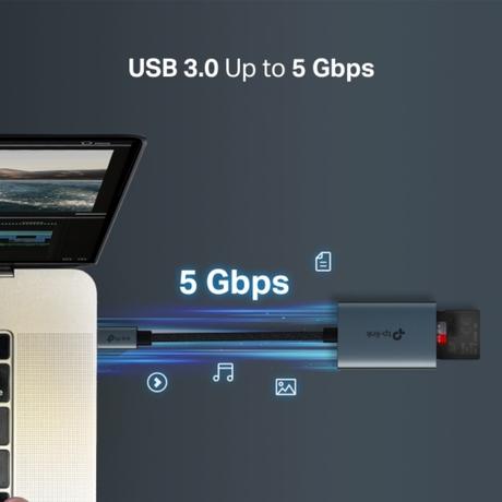 TP-Link UA430C USB 3.0 Type-C to SD & microSD 3.0 Card Reader-5