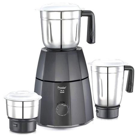 Prestige Iris 550 Watts Mixer Grinder with 3 Jar (Black)-0