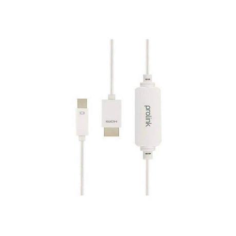 UltraProlink MP340 1.8 m MINI Display Port to HDMI Cable Adapter, White-1