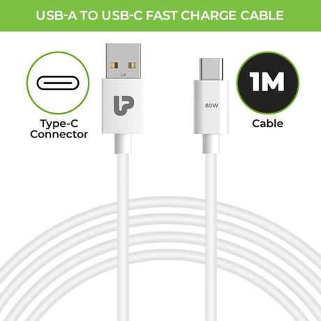UltraProlink UM1136 Boost 80W Fast Charger for One Plus, Oppo, Realme, Xiaomi, Moto, White-2