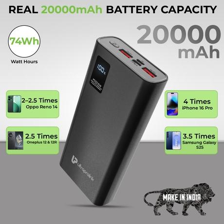 UltraProlink Juice-Up Pro+ 20000 mAh 22.5 W Power Bank, Black-1