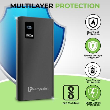 UltraProlink Juice-Up Pro+ 20000 mAh 22.5 W Power Bank, Black-4