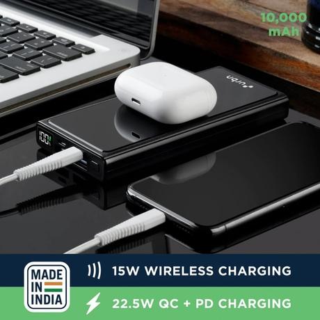 Urbn UPR107 10000 mAh Wireless Power Bank, Black-4