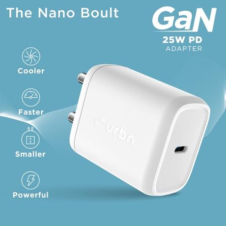 Urbn 25 W PD GaN Wall Adapter, White-3