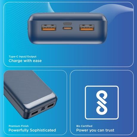 Urbn 20000 mAh 22.5 W Power Bank, Blue, UPR211-6