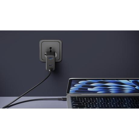 Urbn 67 W GaN 3 Port Wall Charger, Black-3