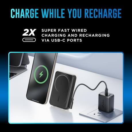 Urbn 10,000 mAh Slide Magtag Power Bank, Black-7