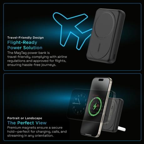 Urbn 10,000 mAh Slide Magtag Power Bank, Black-9